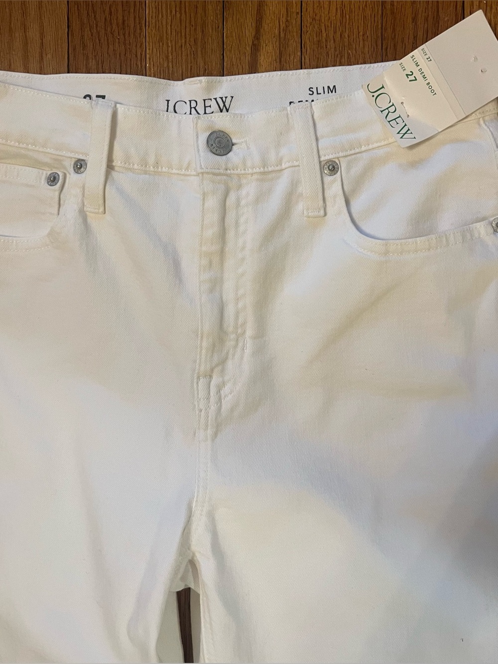 NWT J. Crew White boot-cut Jeans